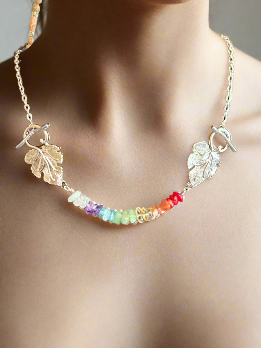 Necklace with gemstones “chakra”