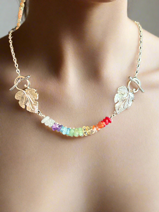 Necklace with gemstones “chakra”