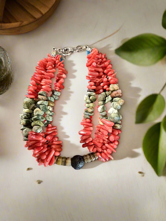 Coral and Turquoise bracelet